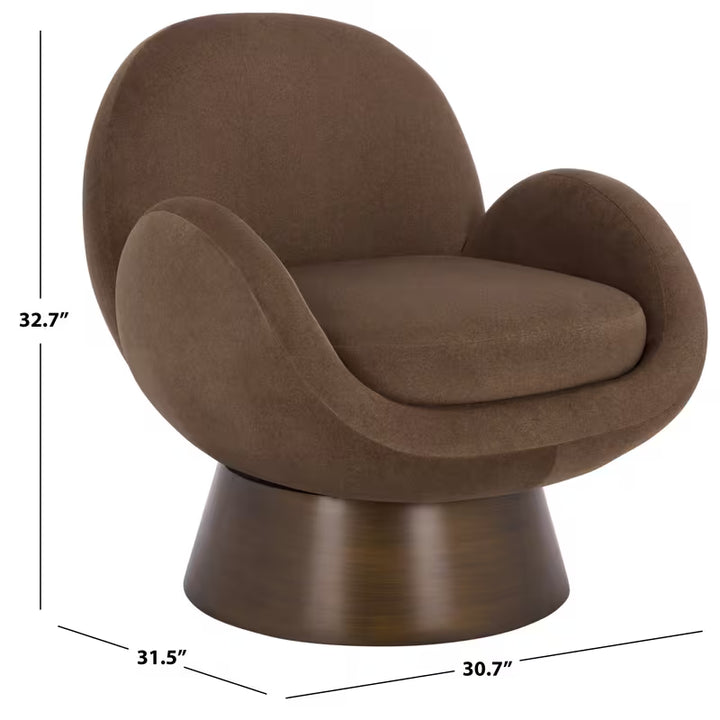 Paolini Curved Pedestal Accent Chair — gallery view 5 of 8