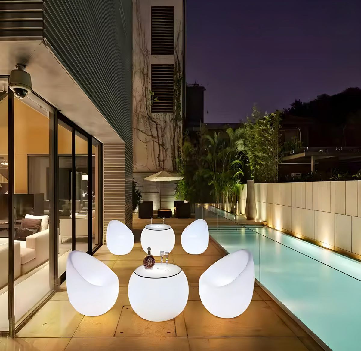 Round Illuminated Coffee Table