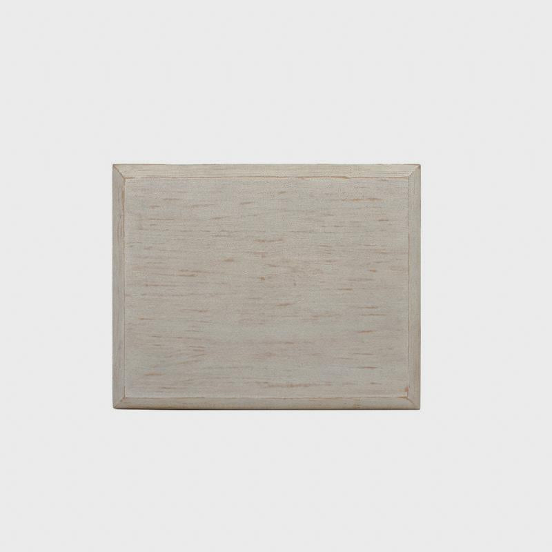Veda Whitewashed Geometric Waterfall Side Table