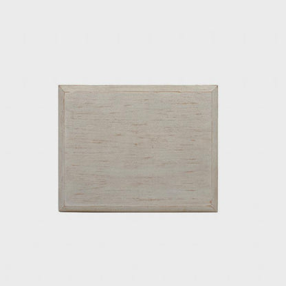 Veda Whitewashed Geometric Waterfall Side Table