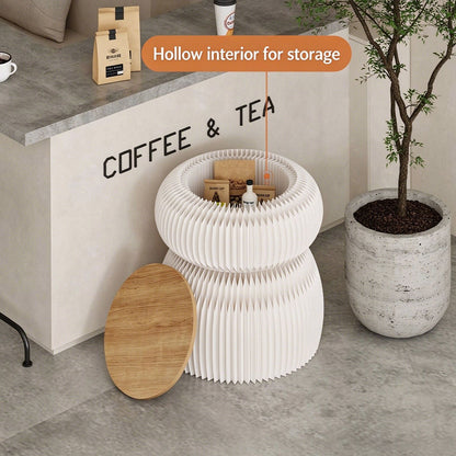 Supplier graphic showing hollow storage beneath removable tabletop