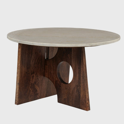 Studio marble and mango wood table