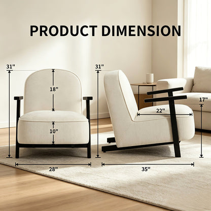Arden Upholstered Accent Chairs, Set of Two — gallery view 7 of 7