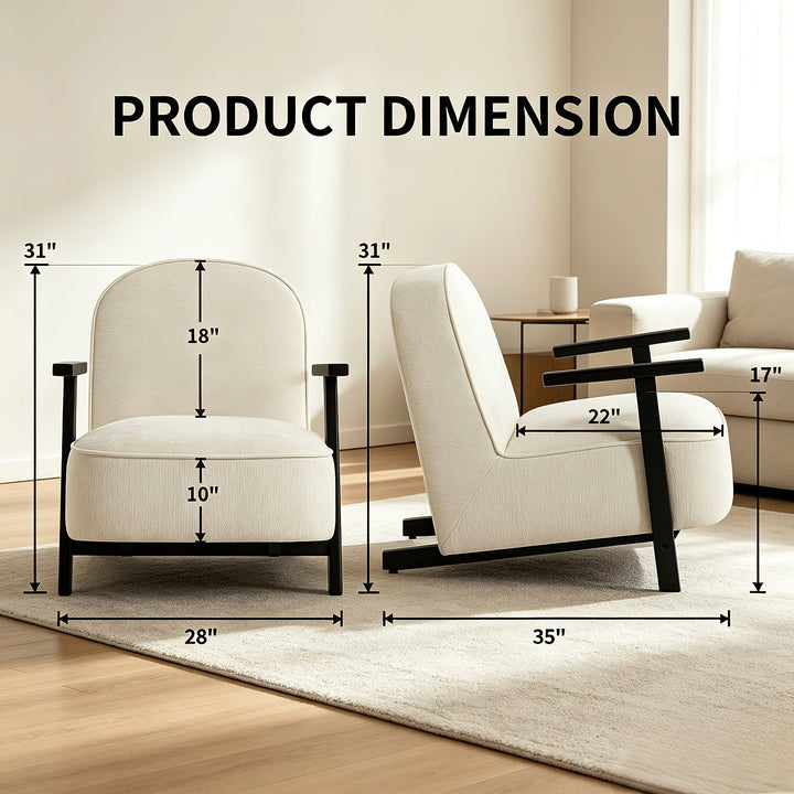 Arden Upholstered Accent Chairs, Set of Two — gallery view 7 of 7