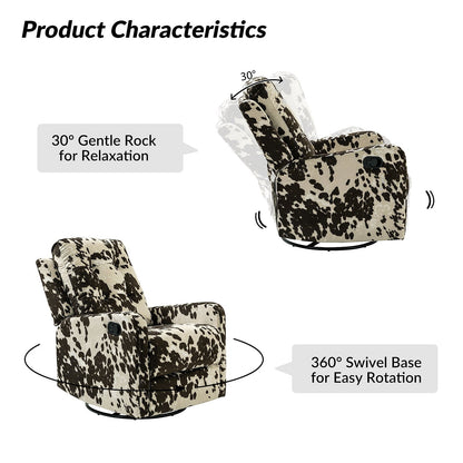 Hulala Patterned Swivel Rocker Recliner — gallery view 11 of 13