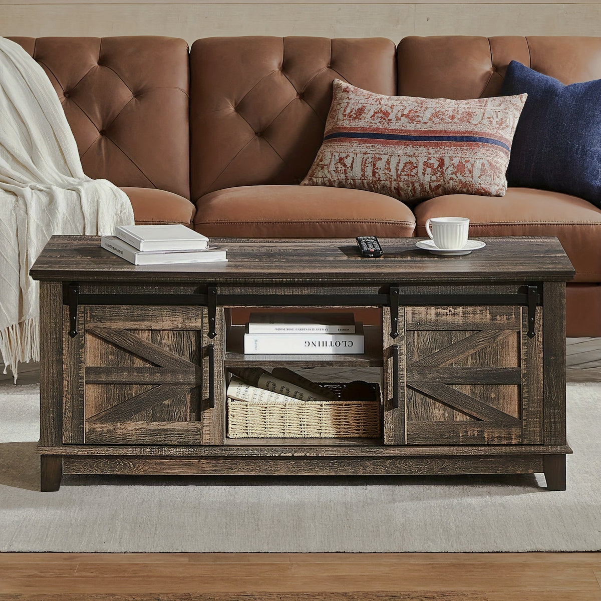 Front dark storage table