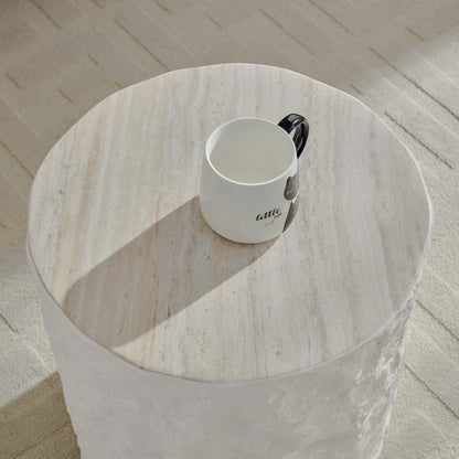 Beige Stone-Look Coffee & Side Table Set