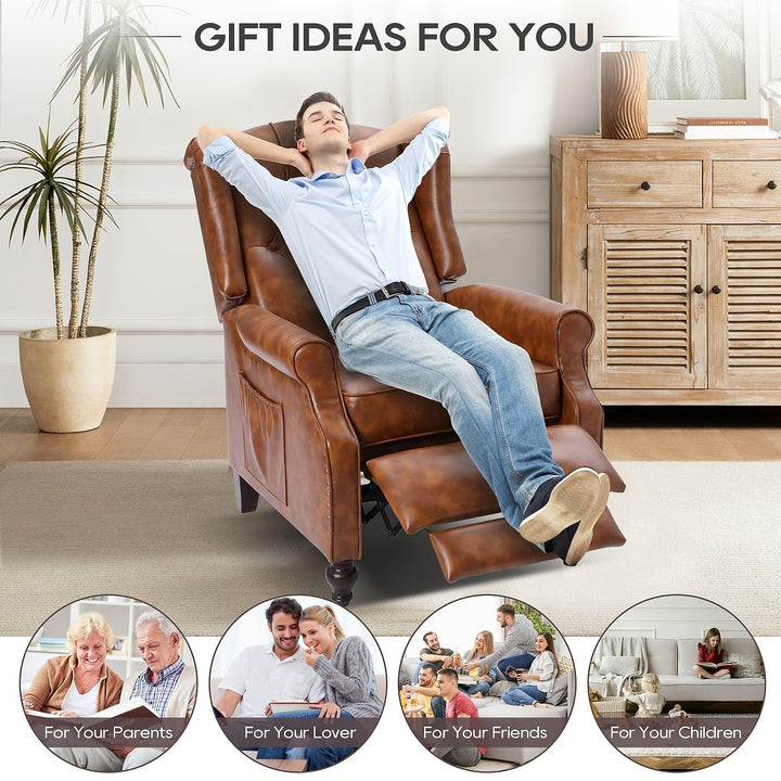 Consofa Faux Leather Massage Recliners, Set of Two — gallery view 5 of 8