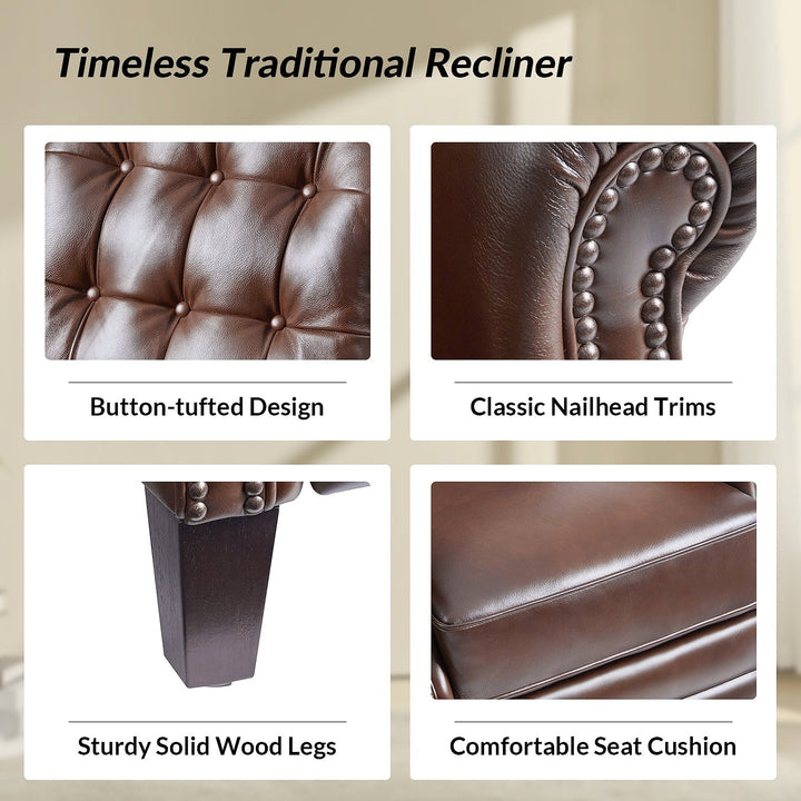 Hulala Leather Power Recliner with USB-C — gallery view 13 of 17