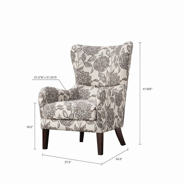 Arianna Floral Wingback Armchair — gallery view 5 of 5