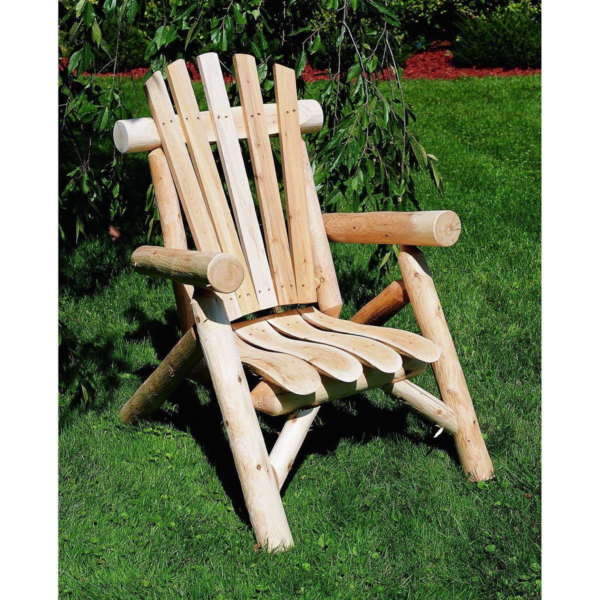 28" X 30" X 39" Natural Wood Lounge Chair - 370285