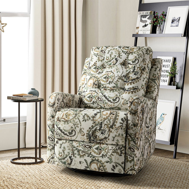 Hulala Patterned Swivel Rocker Recliner — gallery view 2 of 13