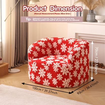 Rounded Foam Lounge Chair — supplier dimension diagram.