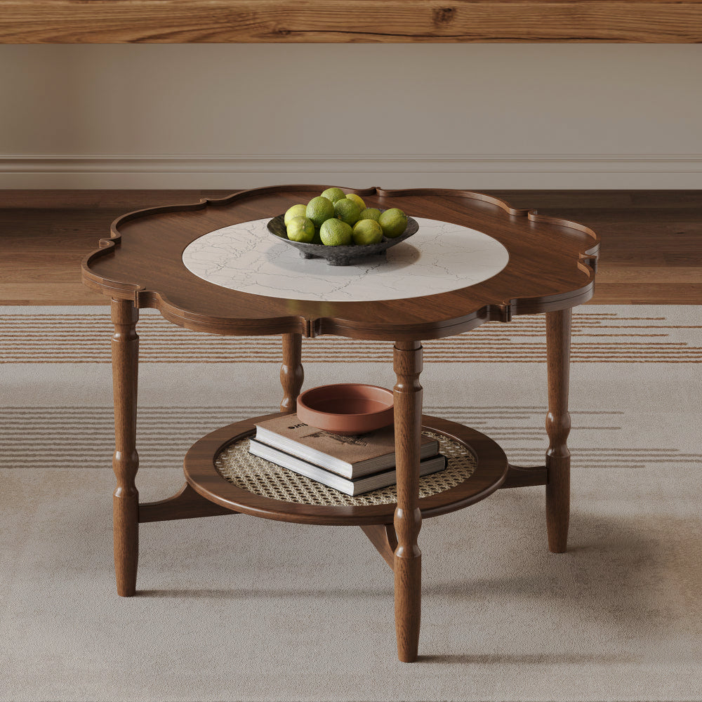 Brown petal coffee table