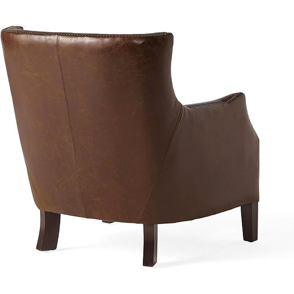Briar Brown Leather-Look Accent Chair — gallery view 7 of 10