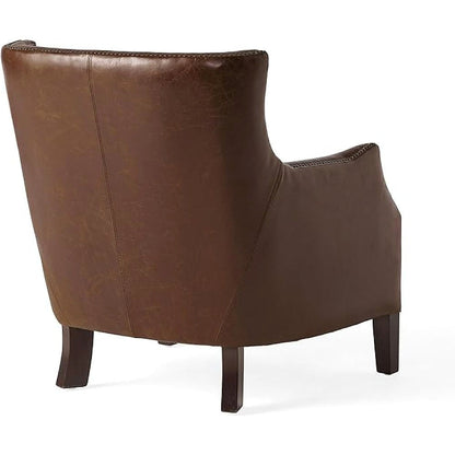 Briar Brown Leather-Look Accent Chair — gallery view 7 of 10