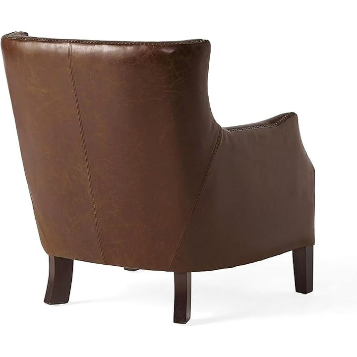 Briar Brown Leather-Look Accent Chair — gallery view 7 of 10
