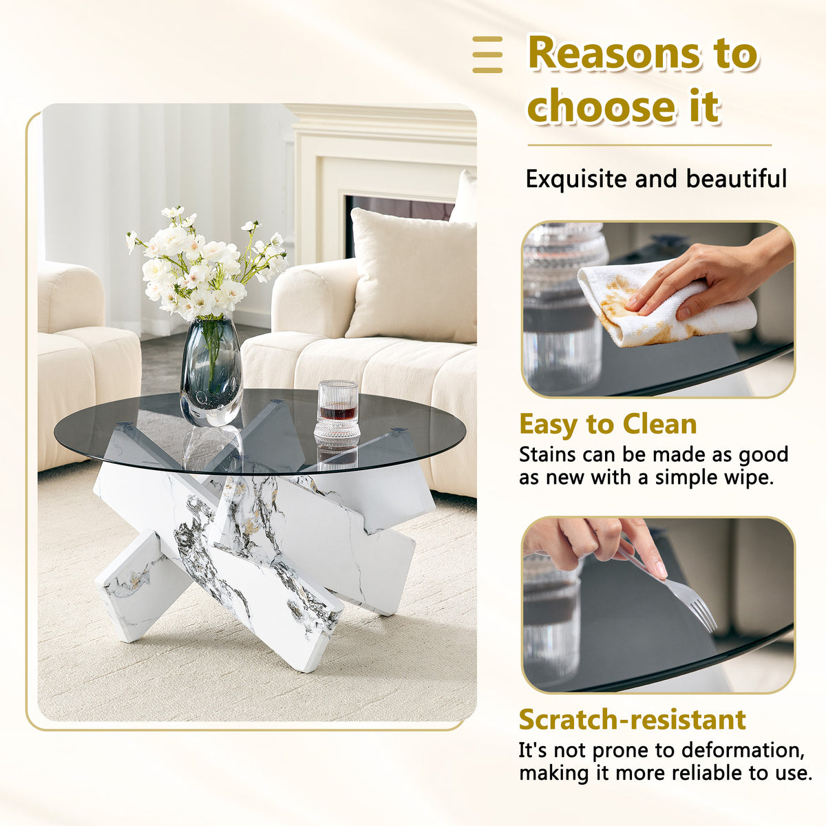 Table surface-care graphic