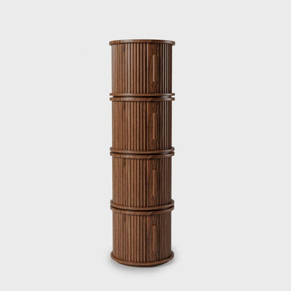 Stackable Fluted Storage Tables, Set of 4
