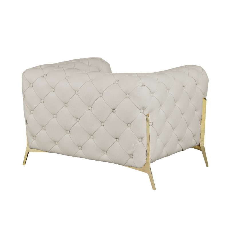 Aurelia Ivory Tufted Accent Chair — gallery view 3 of 8