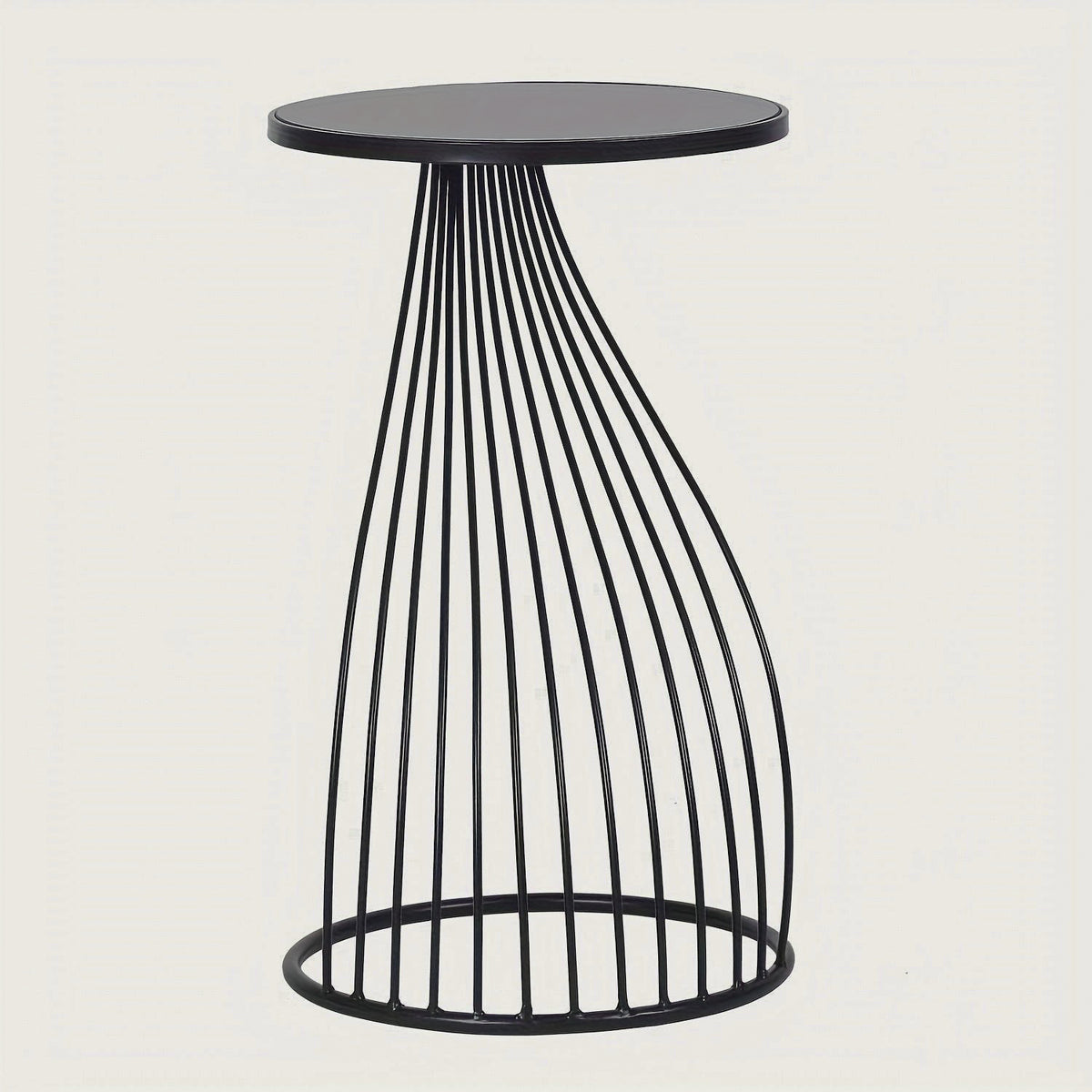 Front studio black rod table