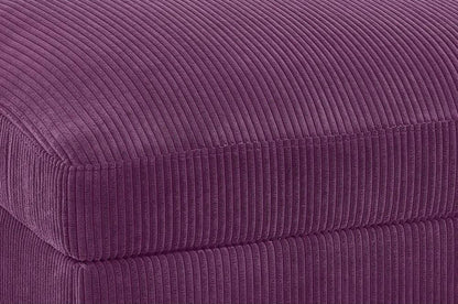 Close-up of ribbed upholstery and corner seams