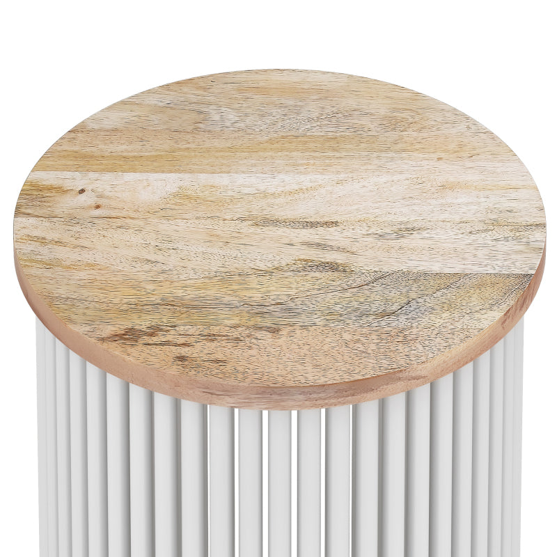 Demy Accent Table in Natural/White - Style1