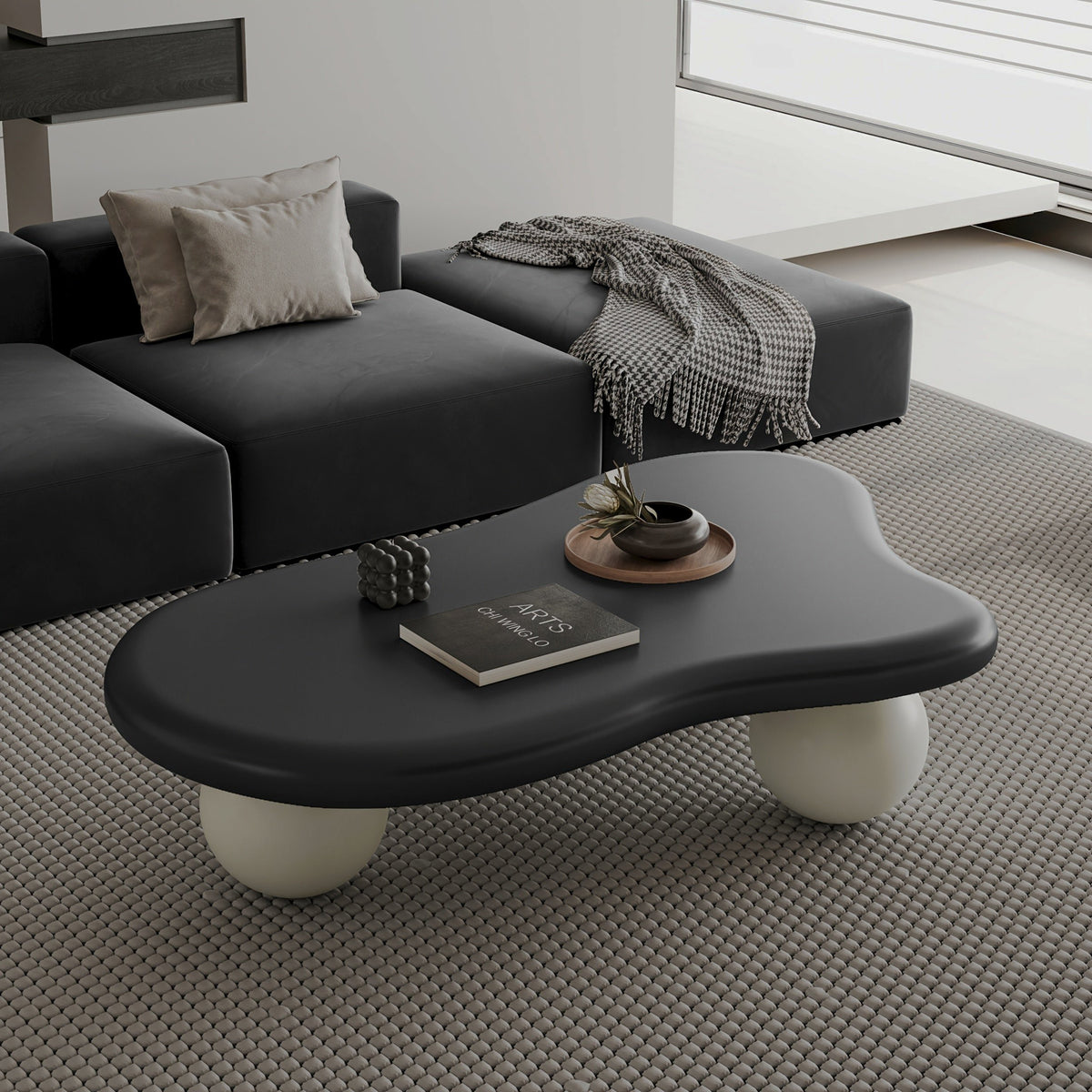 Cloud Coffee Table with Three Ball Legs