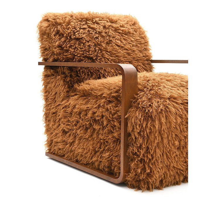 Camel Faux-Fur Accent Chair — gallery view 7 of 7