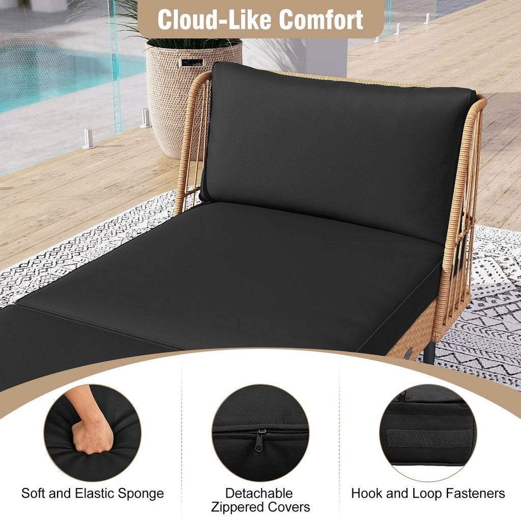 Supplier cushion detail graphic for wicker daybed