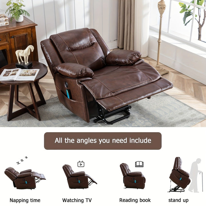 Brown Power Recliner — gallery view 7 of 8
