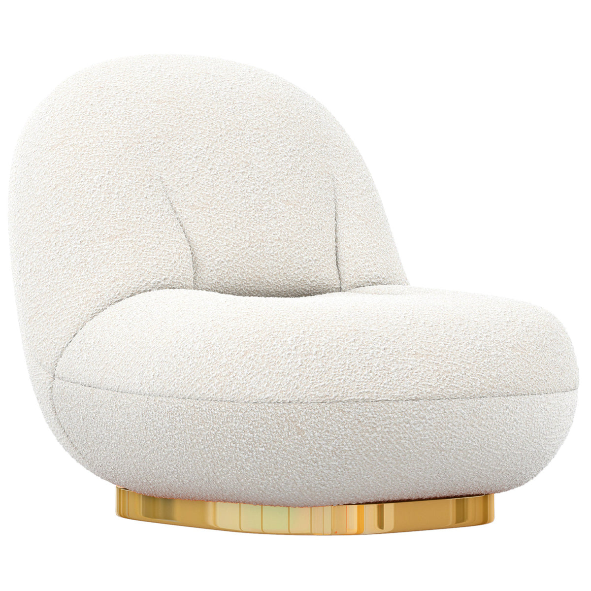 Three-quarter view of gold-base Breeze chair