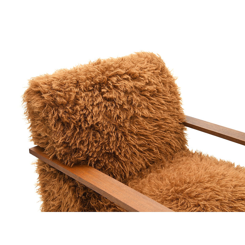 Camel Faux-Fur Accent Chair — gallery view 6 of 7