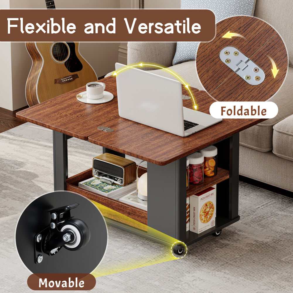 Supplier graphic showing folding top and caster wheels