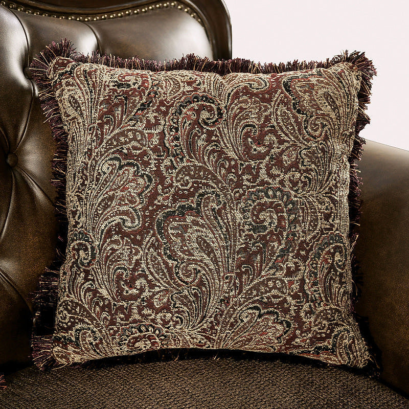 Windsor Brown Rolled-Arm Accent Chair — gallery view 6 of 8