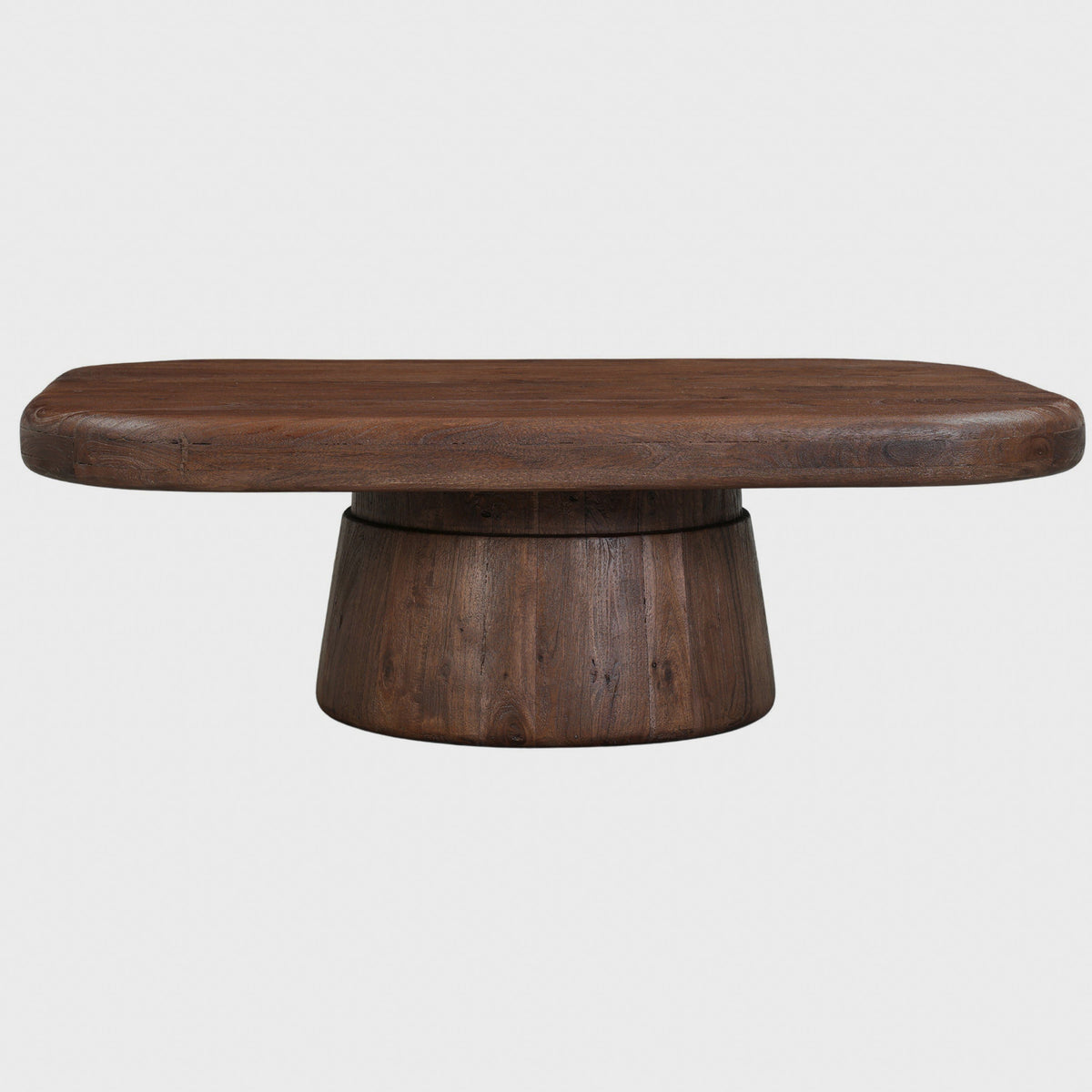 Lori 45-Inch Acacia Wood Coffee Table - Dark Walnut Brown / Solid Acacia Wood