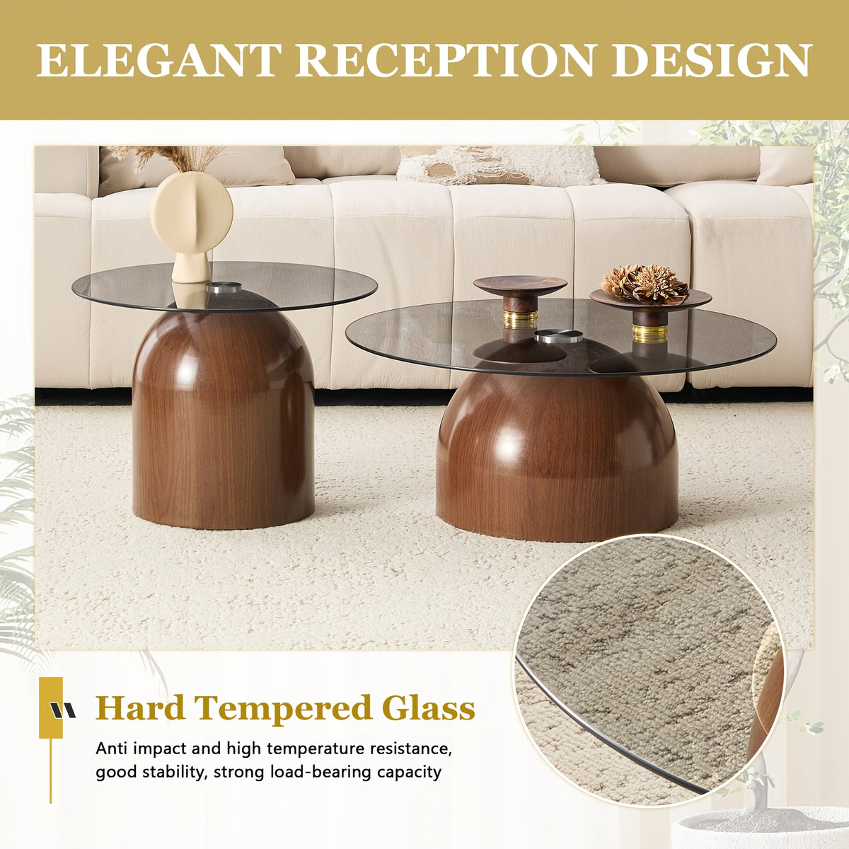 Glass table feature graphic