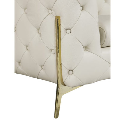 Aurelia Ivory Tufted Accent Chair — gallery view 7 of 8