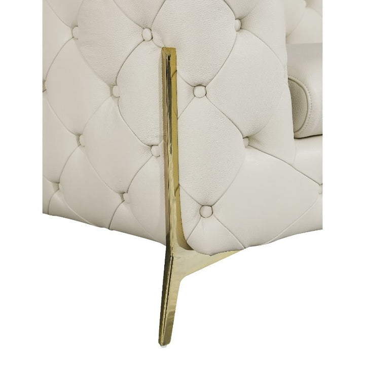Aurelia Ivory Tufted Accent Chair — gallery view 7 of 8