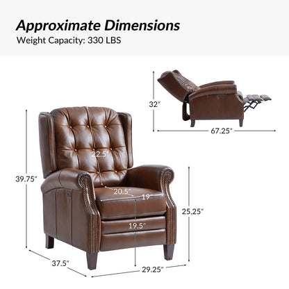 Hulala Leather Power Recliner with USB-C — gallery view 17 of 17