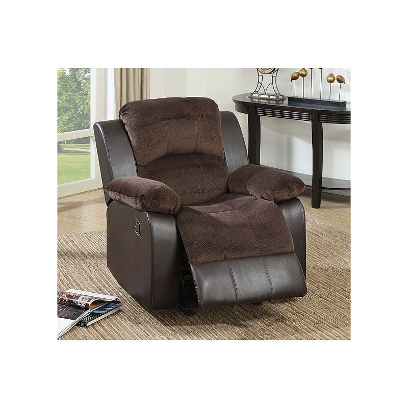 Chocolate Glider Rocker Recliner — gallery view 3 of 4