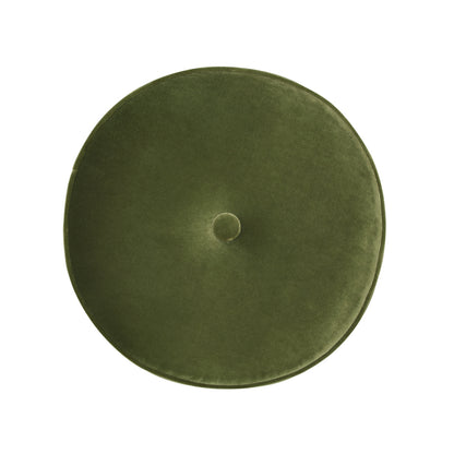 Top view of the ottoman's center button tuft