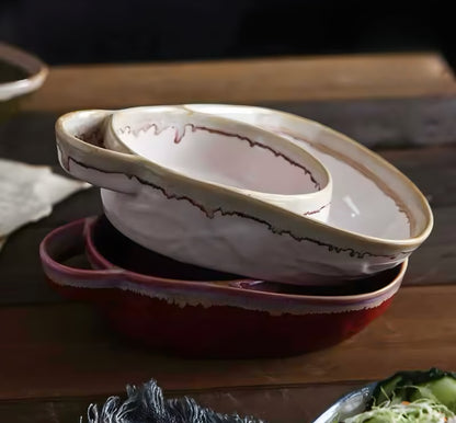 Vintage Ceramic Plate Set — 2 Pieces