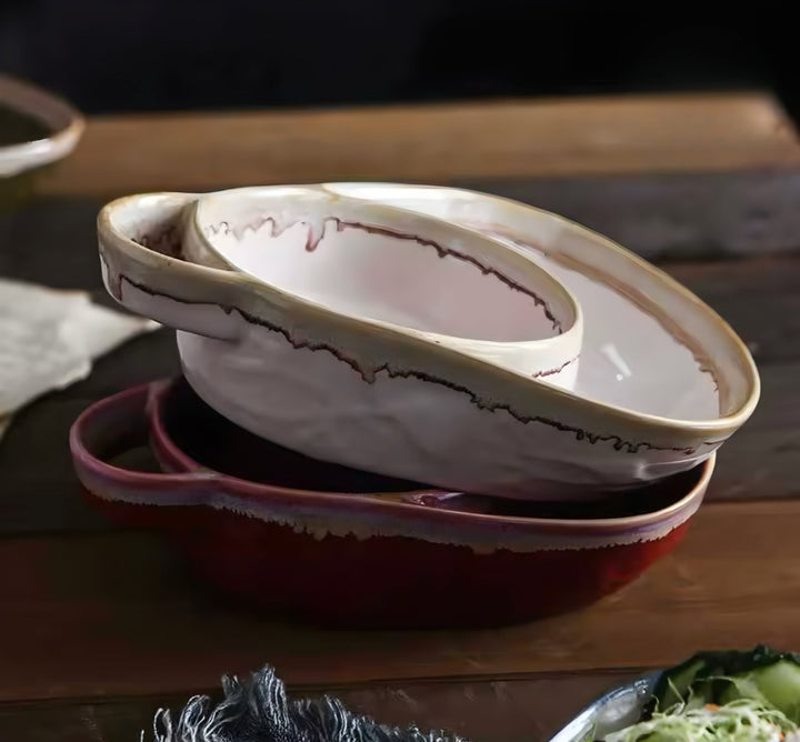Vintage Ceramic Plate Set — 2 Pieces