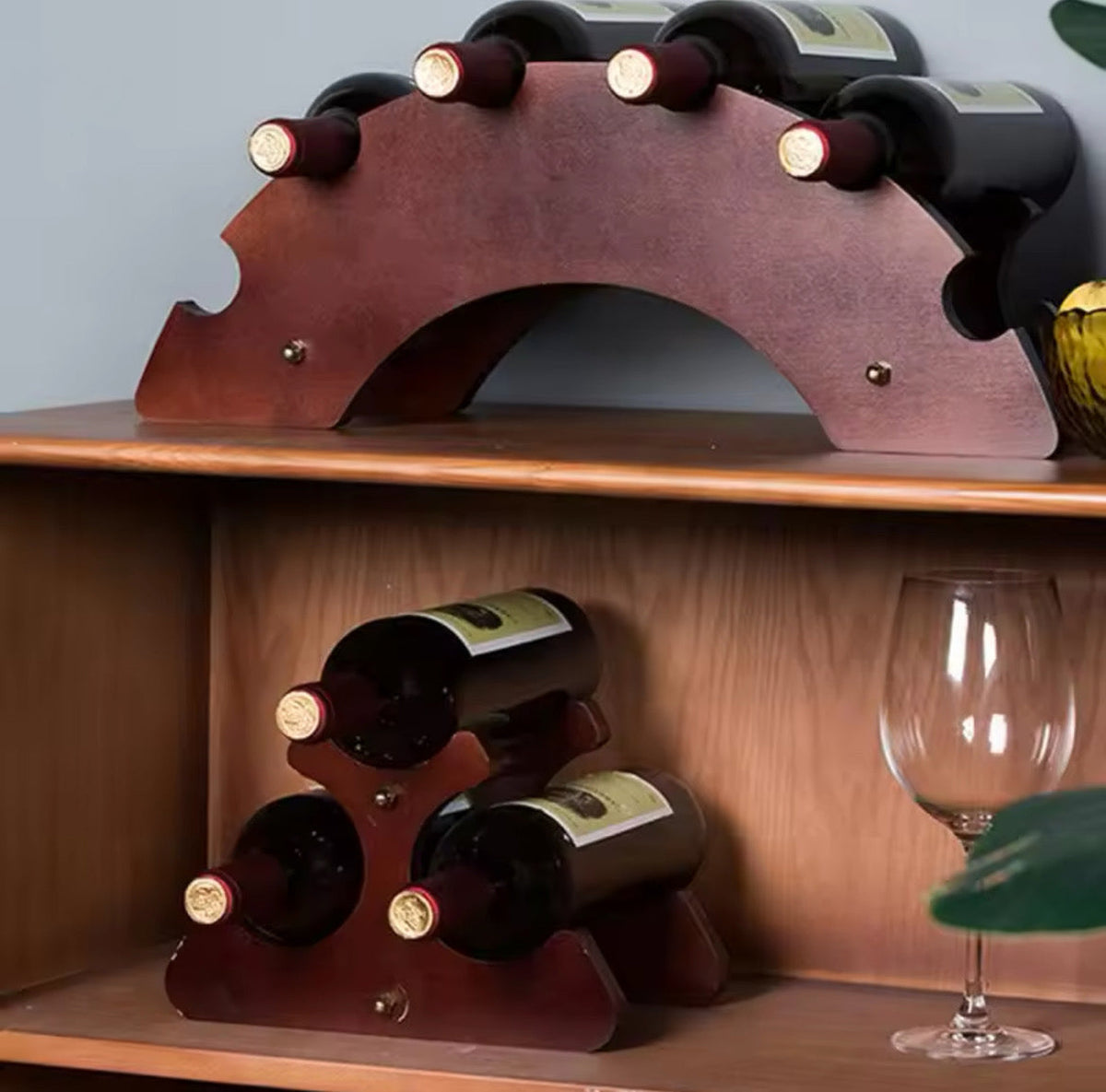 Decorative Wooden Bottle Stand