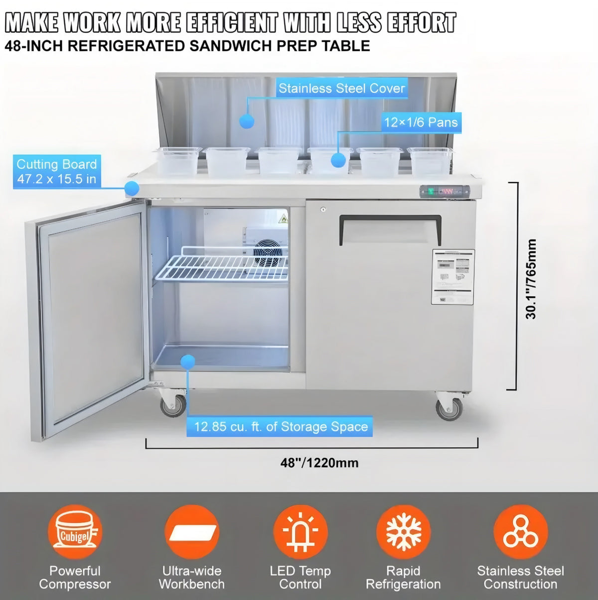 Refrigerated Food Prep Station