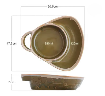 Vintage Ceramic Plate Set — 2 Pieces