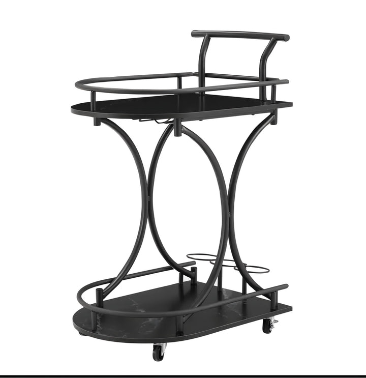 Curved-Frame Serving Cart