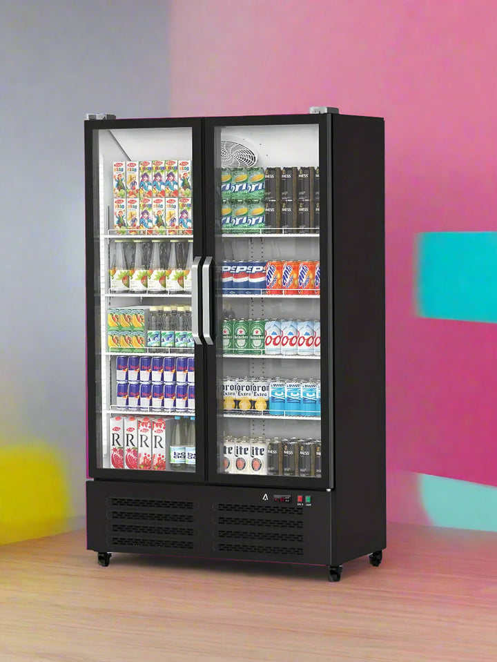Dual-Door Beverage Cooler
