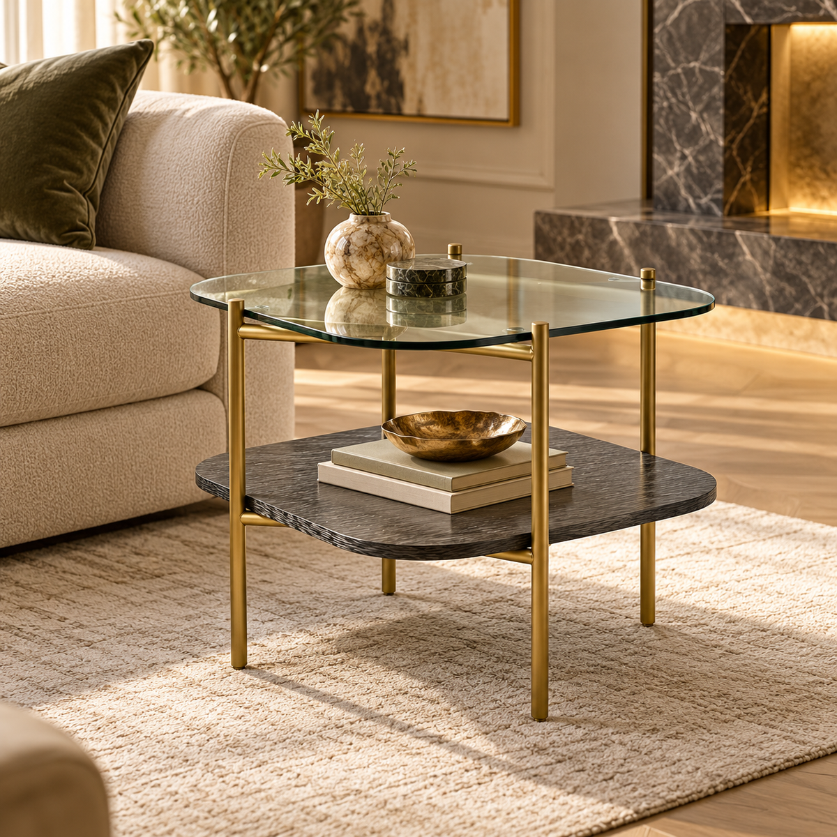 Celeste Glass Accent Table